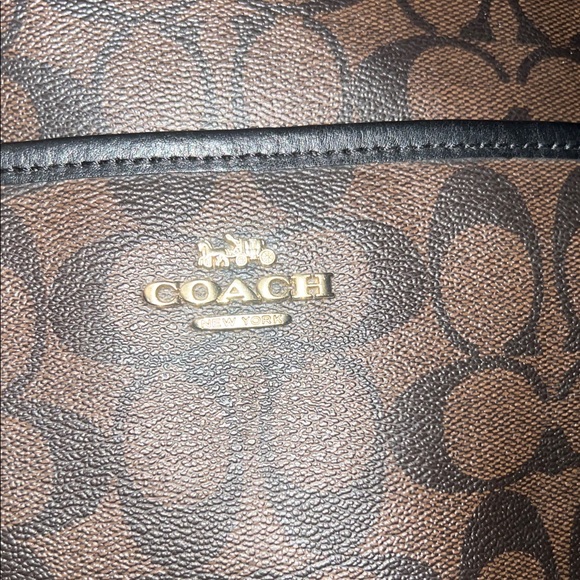 Coach Brown and Black Patterned Shoulder Bag - Picture 9 of 9